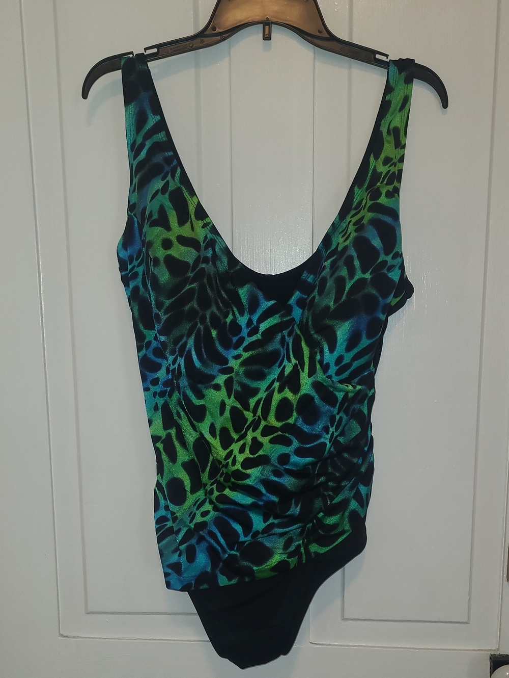 Studio Works Green & Blue Animal Print Swimsuit